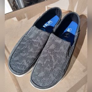 Huk Men's Charcoal Slip-On Loafers